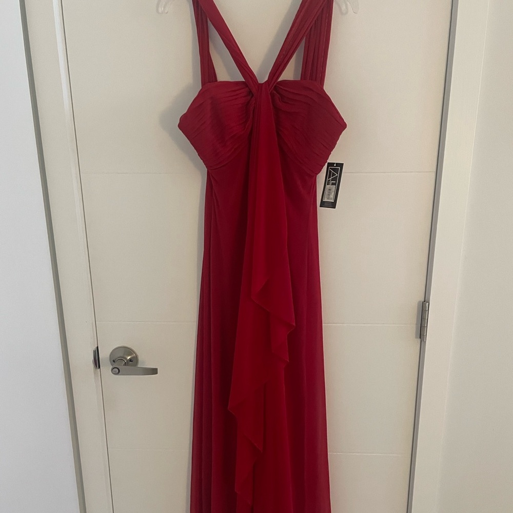 Red evening gown